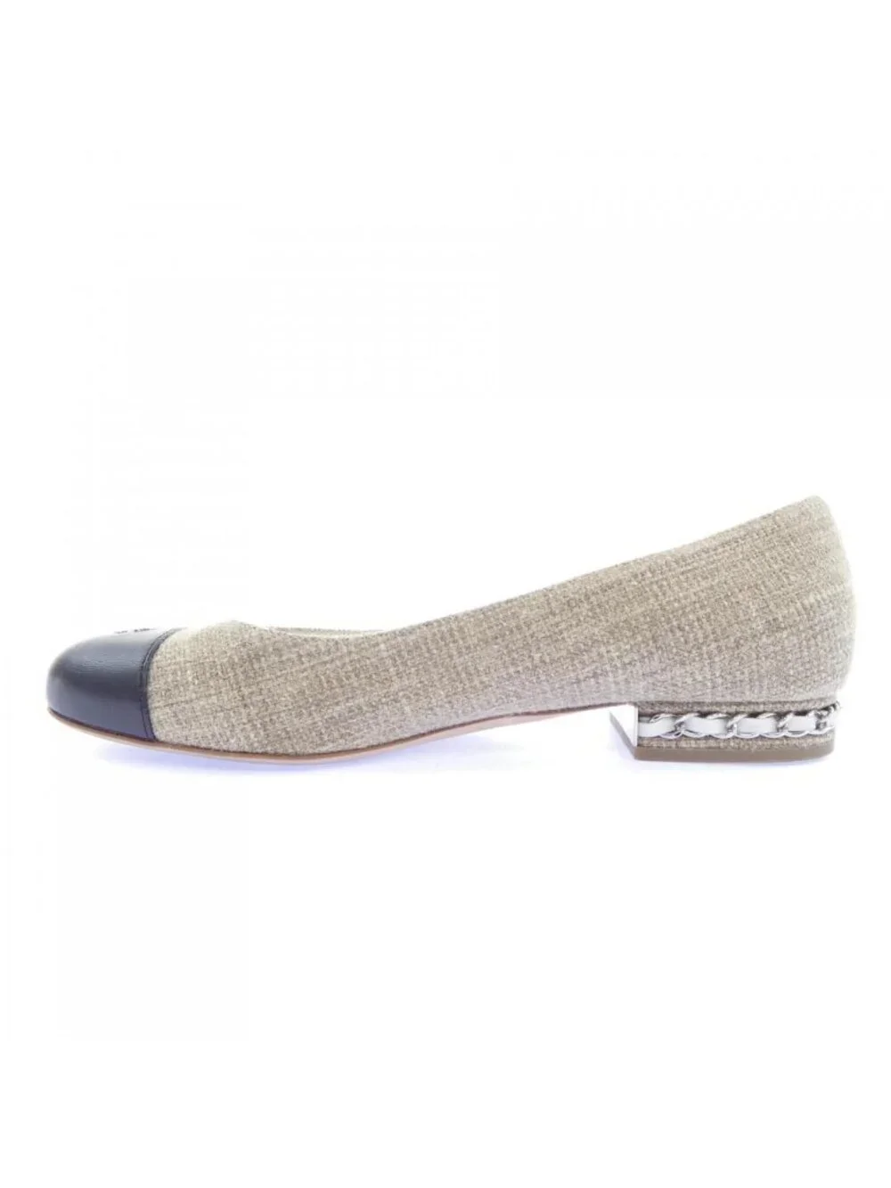 Chanel Flat Shoes Beige